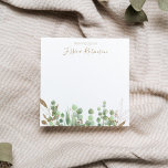 Watercolor Eucalyptus Greenery Personalised Notepad<br><div class="desc">Create your own personalised watercolor eucalyptus greenery notepad with your custom name.</div>