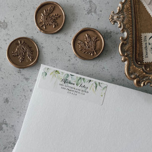 Watercolor Eucalyptus Greenery Return Address