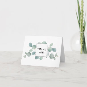 Watercolor Eucalyptus Greenery Thank You Card