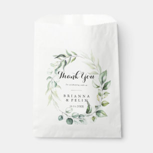 Watercolor Eucalyptus Greenery Thank You Wedding  Favour Bags