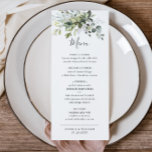 Watercolor Eucalyptus Greenery Wedding Dinner Menu<br><div class="desc">For further customisation,  please click the "customise further" link and use our design tool to modify this template.</div>