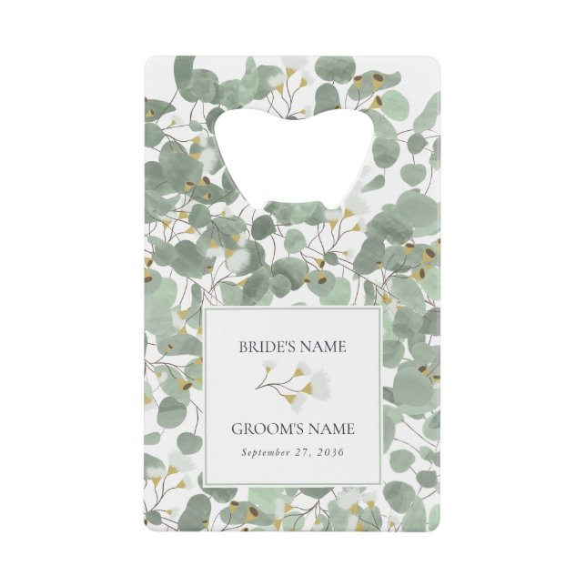 Watercolor Eucalyptus Greenery Wedding Favour (Front)