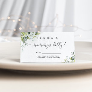 Watercolor eucalyptus how big is mummy's belly enclosure card