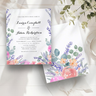 Watercolor Eucalyptus & Lavender Budget Wedding