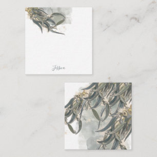 Watercolor Eucalyptus Leaves Greenery Card