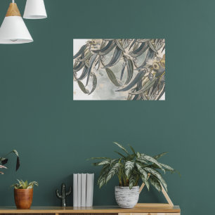Watercolor Eucalyptus Leaves Greenery Poster