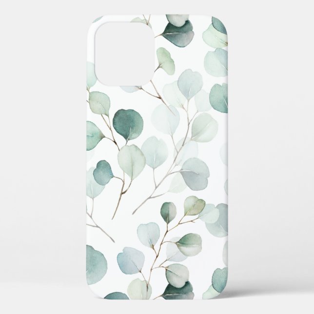 Watercolor Eucalyptus Pattern Case-Mat Case-Mate iPhone Case (Back)