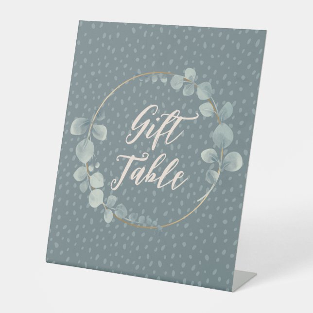 Watercolor Eucalyptus Personalised Sign (Front)