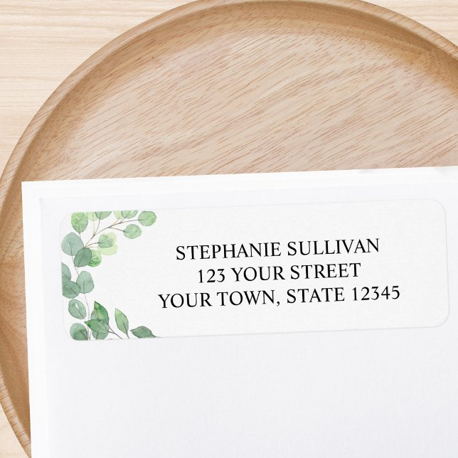 Watercolor Eucalyptus Return Address (Creator Uploaded)