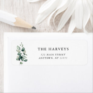 Watercolor Eucalyptus Return Address Label