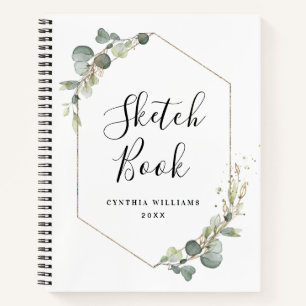watercolor eucalyptus sketch Book