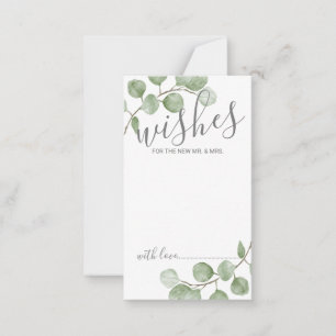 Watercolor Eucalyptus Wedding Advice and Wishes