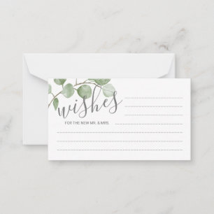 Watercolor Eucalyptus Wedding Advice and Wishes