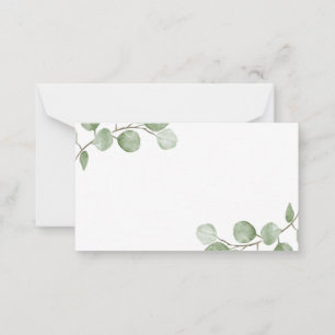 Watercolor Eucalyptus Wedding Advice and Wishes