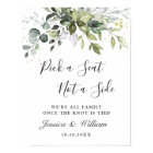 Watercolor Eucalyptus Wedding Ceremony Seating