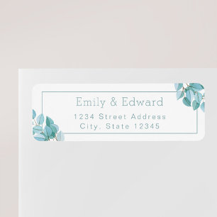 Watercolor Eucalyptus Wedding Return Address