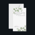 Watercolor Eucalyptus Wedding 'Share a Memory'  Advice Card<br><div class="desc">Celebrate your special day with these beautifully wedding share a memory card,  featuring title "Share a Memory" in modern script and decorated with soft watercolor eucalyptus on a white background.</div>