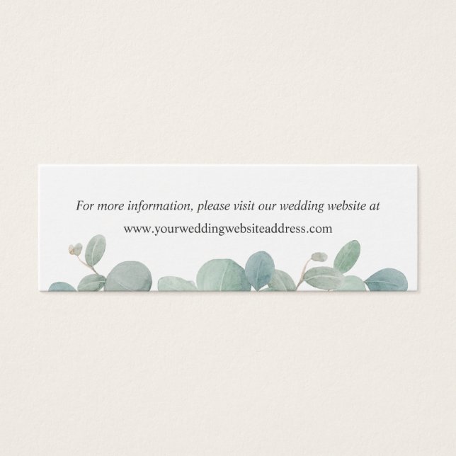 Watercolor Eucalyptus Wedding Website Enclosure (Front)