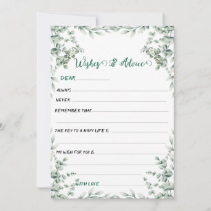 Watercolor Eucalyptus Wishes & Advice Card