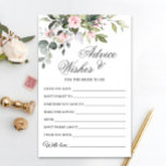 Watercolor Eucalyptus Wishes & Advice Card<br><div class="desc">Watercolor Eucalyptus Wishes & Advice Card.
Personalise with the bride to be's name and date of shower. 
For further customisation,  please click the "customise further" link. If you need help,  contact me please.</div>