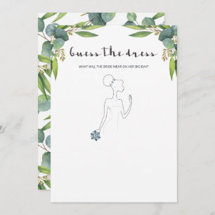 Watercolor Eucalyptus Wreath Wedding Dress Game