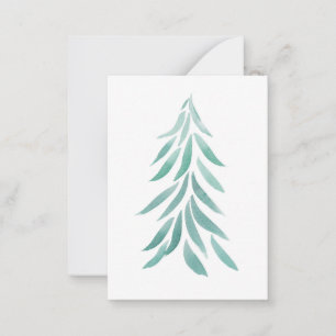 Watercolor Evergreen Tree Brushstrokes 2  Card