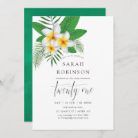 Watercolor Exotic Aloha Luau 21st Birthday Party