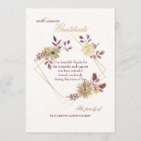 Watercolor Expression Sympathy Thank You Card