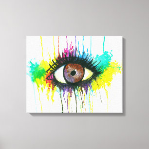 Watercolor Eye Canvas Print