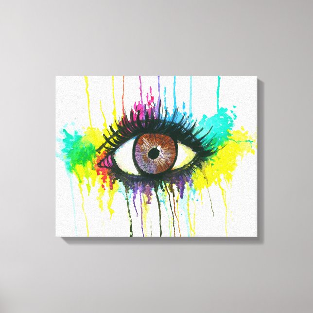 Watercolor Eye Canvas Print (Front)