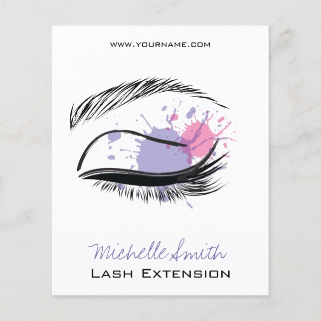 Watercolor eye eyelashes Lash extension icon Flyer (Front)