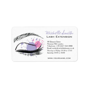 Watercolor eye eyelashes Lash extension icon Label