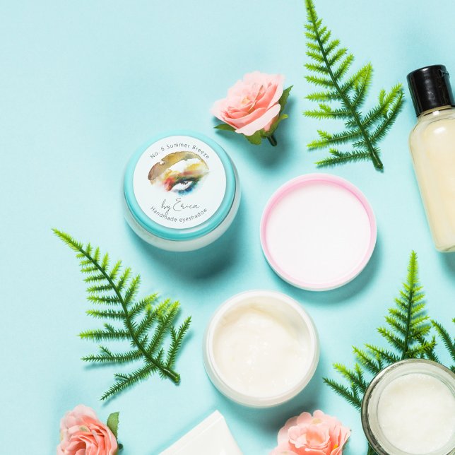 Watercolor Eye Painting Makeup Eyeshadow Packaging Classic Round Sticker (Creator Uploaded)