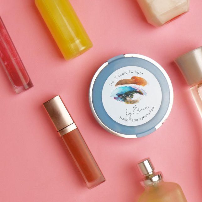 Watercolor Eye Painting Makeup Eyeshadow Packaging Classic Round Sticker (Creator Uploaded)