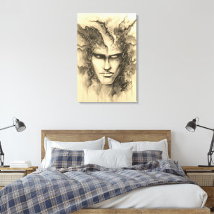 Watercolor Face Canvas Print