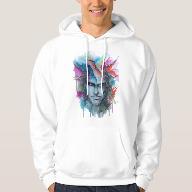 Watercolor Face Hoodie (Front)