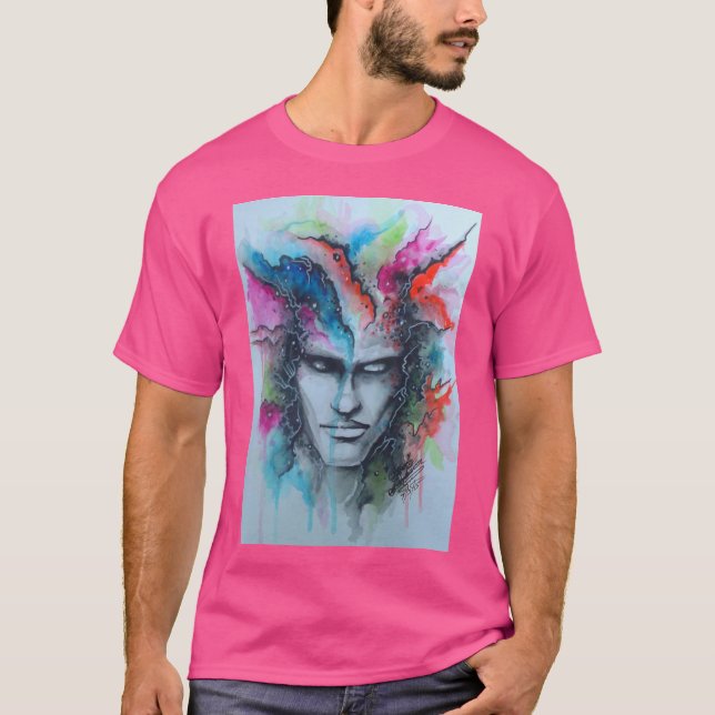 Watercolor Face T-Shirt  (Front)