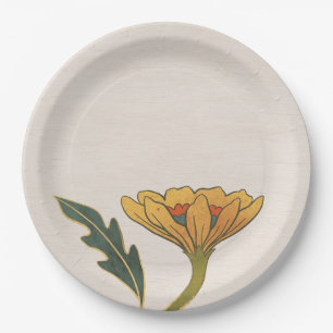 Watercolor Faecore floral Tea Party Paper Plate