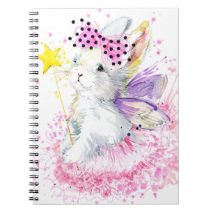 Watercolor Fairy Bunny Notebook