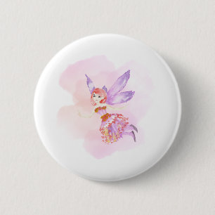 Watercolor Fairy Button