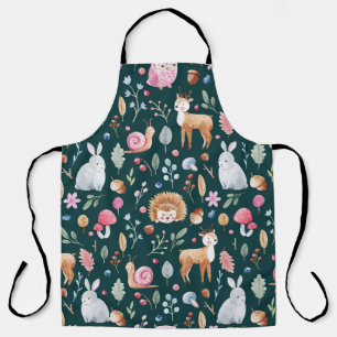 Watercolor Fairy Forest Children's Pattern Apron