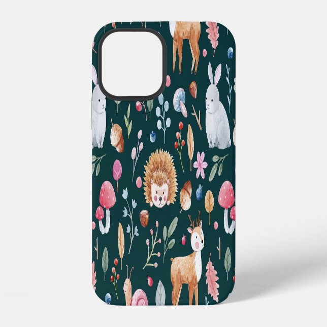 Watercolor Fairy Forest Children's Pattern iPhone Case (Back)