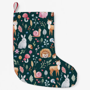 Watercolor Fairy Forest Children's Pattern Small Christmas Stocking