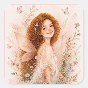 Watercolor Fairy Girl Sticker