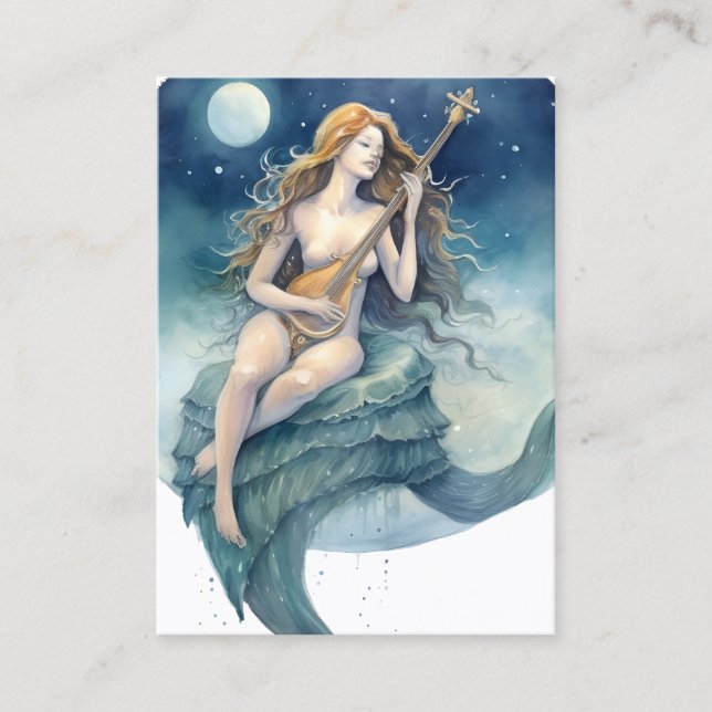 Watercolor Fairy of the Night Business Card (Front)