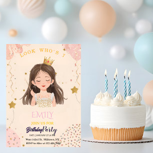 Watercolor Fairy Princess Custom Photo Birthday Invitation