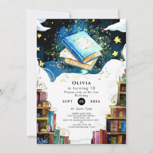 Watercolor Fairytale Kids Storybook Birthday Invitation