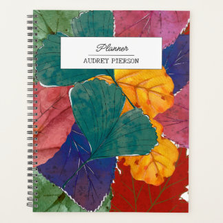 Watercolor Fall and Autumn Floral Planner