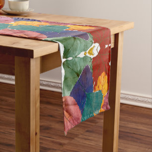 Watercolor Fall and Autumn Floral Short Table Runner