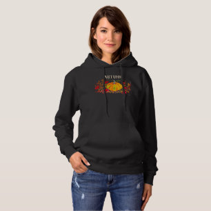 Watercolor Fall Autumn Pumpkin Leaves Floral Hoodie
